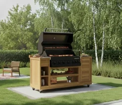 garbou Outdoor-Küche Trolley mit Grill, ca. B171/H121/T62 cm