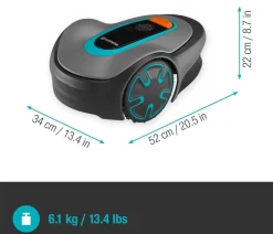 GARDENA Mähroboter SILENO minimo 500 m², ca. B34/H22/T52 cm