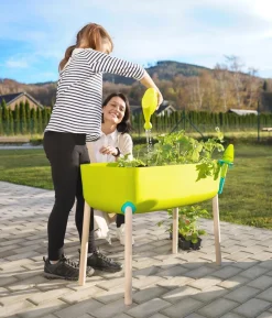 Gardenico Kids Kunststoff-Hochbeet für Kinder, hellgrün, ca. B38/H56/T76 cm