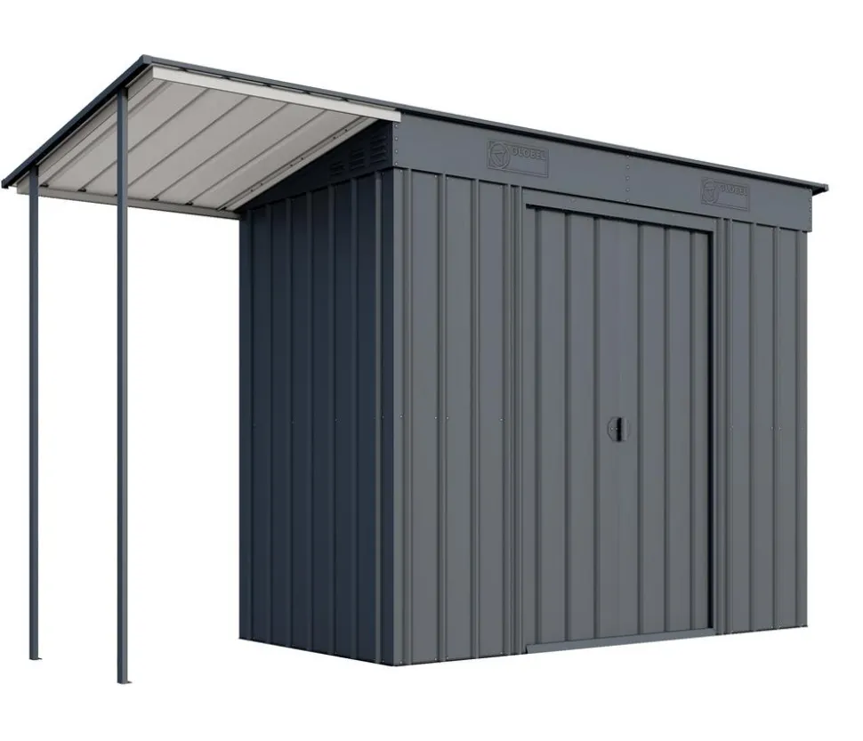 Globel Gerätehaus Planus 84, inkl. Schleppdach, ca. B324/H197/T124 cm