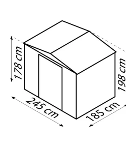 Globel Gerätehaus Somnium 86, ca. B245/H198/T185 cm