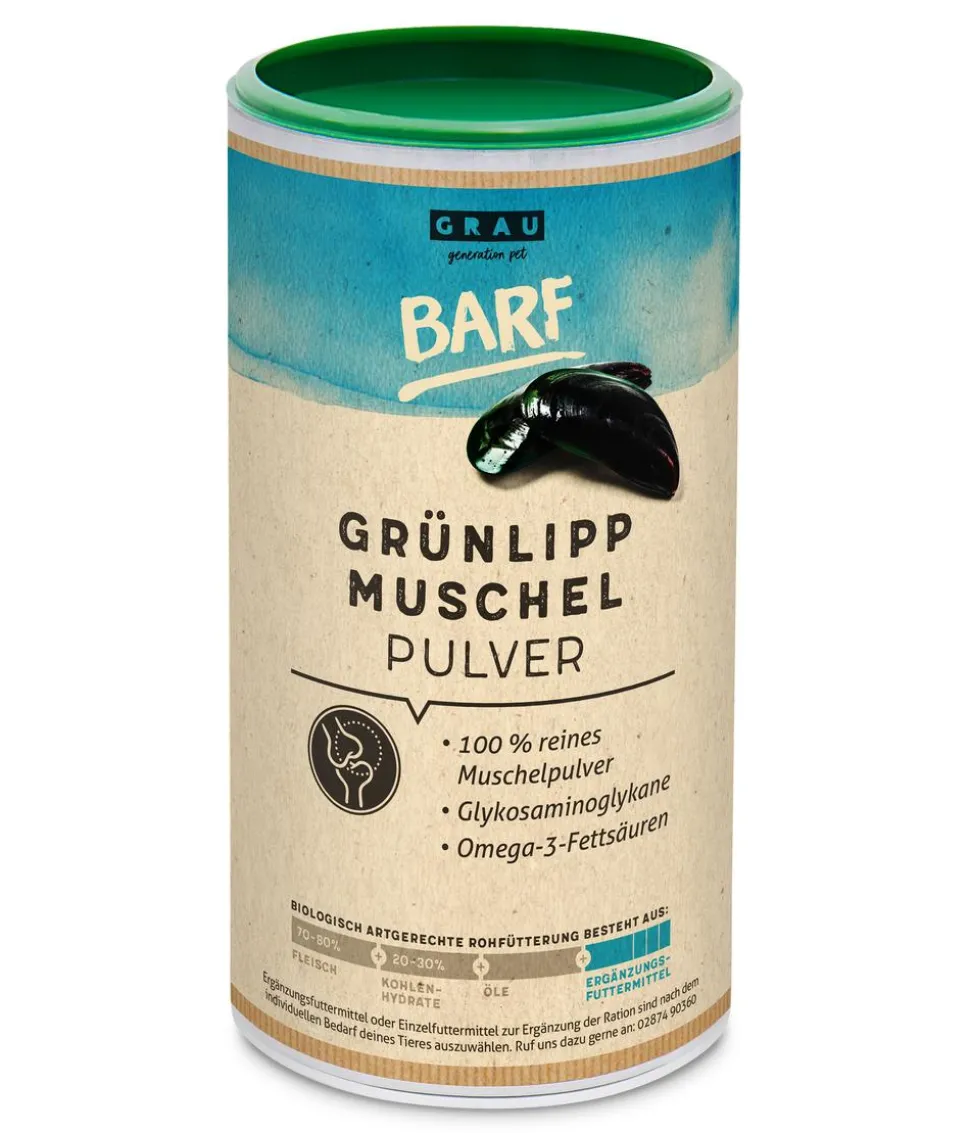 GRAU Ergänzungsfuttermittel für Hunde und Katzen Grünlippmuschel, 500 g