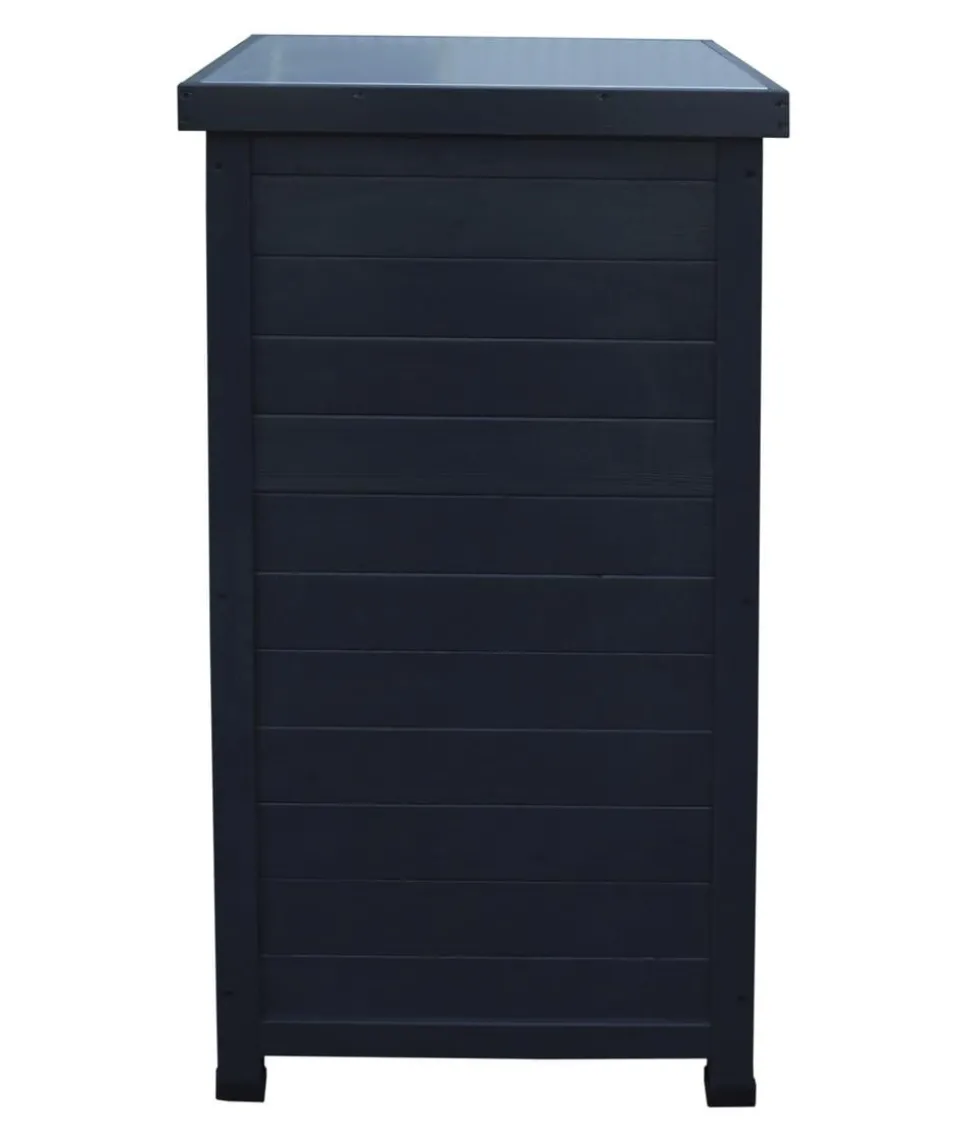 Habau Holz-Gartenschrank Alan, anthrazit, ca. B45/H91/T45 cm