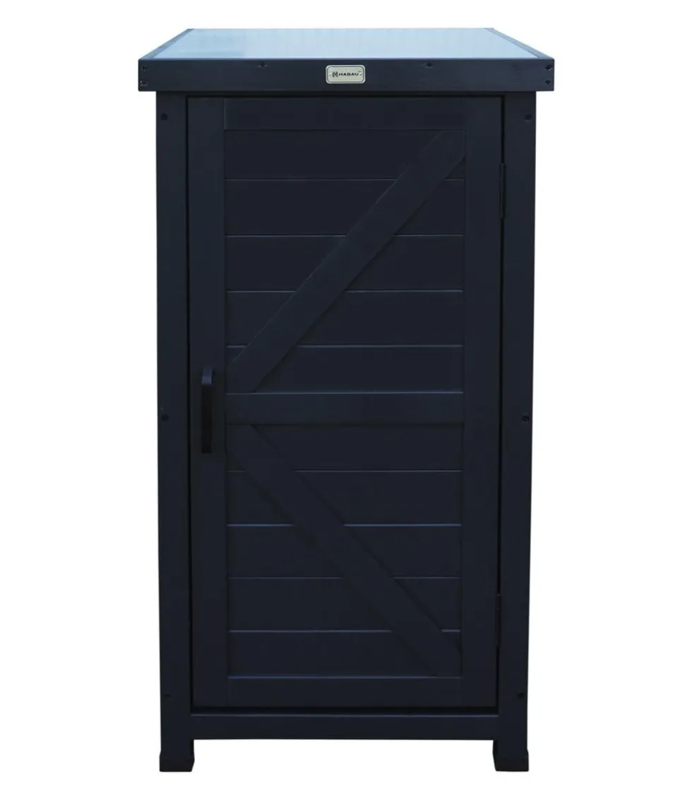 Habau Holz-Gartenschrank Alan, anthrazit, ca. B45/H91/T45 cm