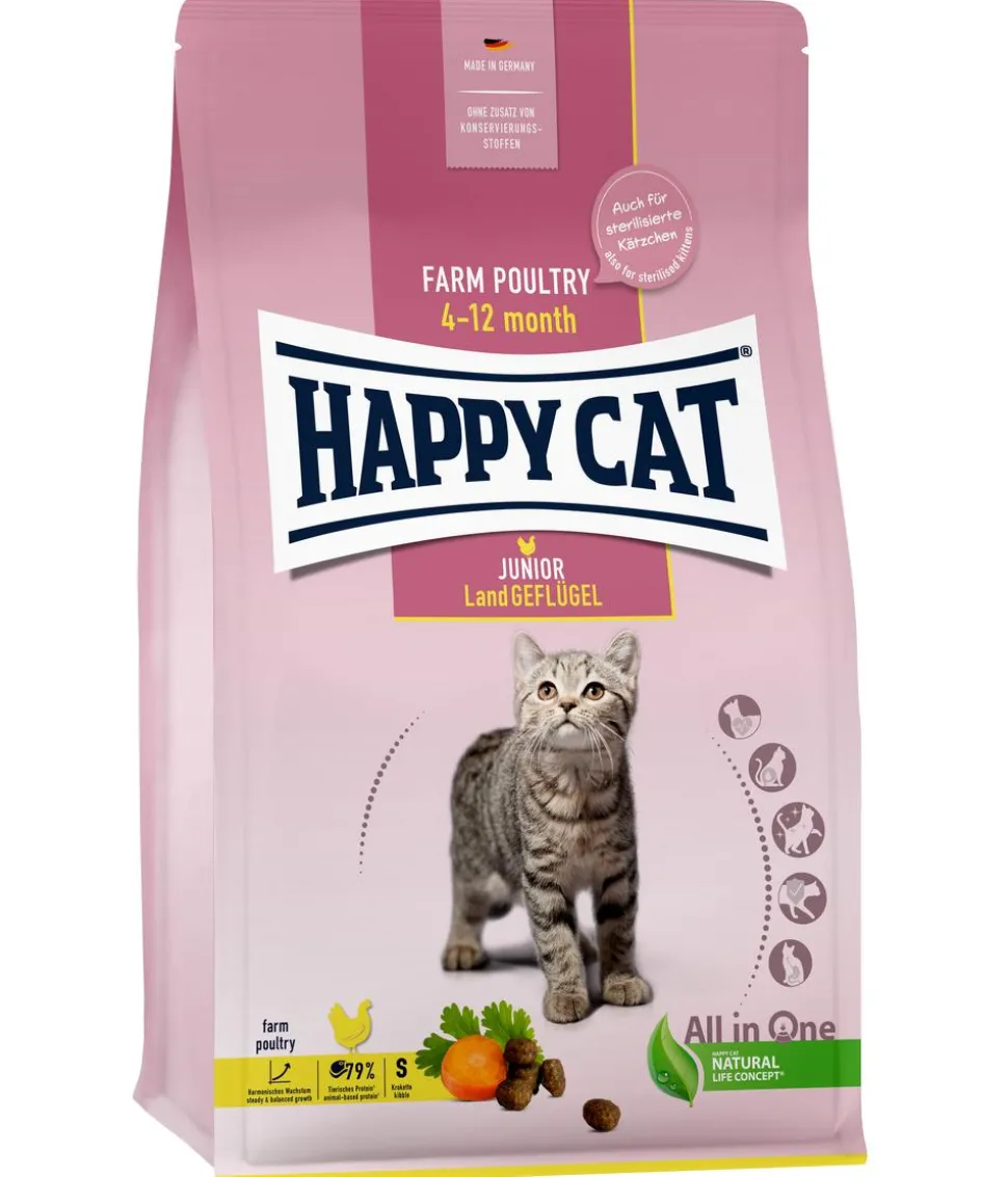 Happy Cat Trockenfutter für Katzen Young Junior