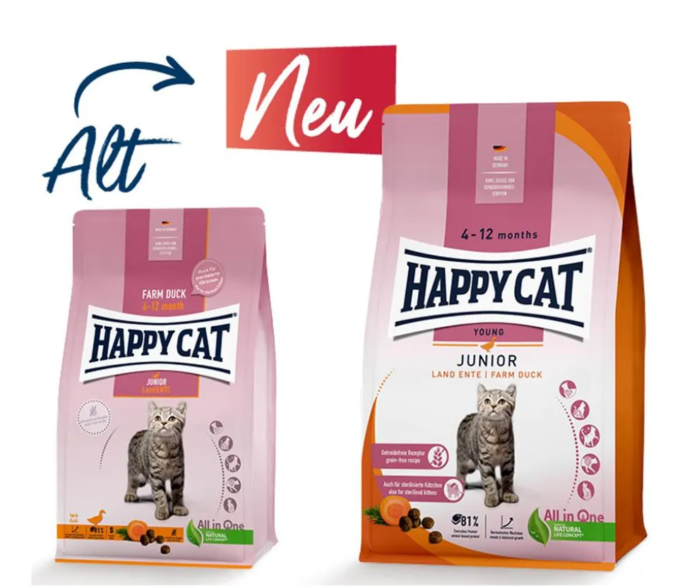 Happy Cat Trockenfutter für Katzen Young Junior