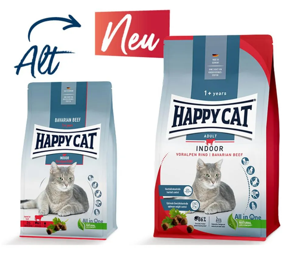 Happy Cat Trockenfutter für Katzen Indoor Adult