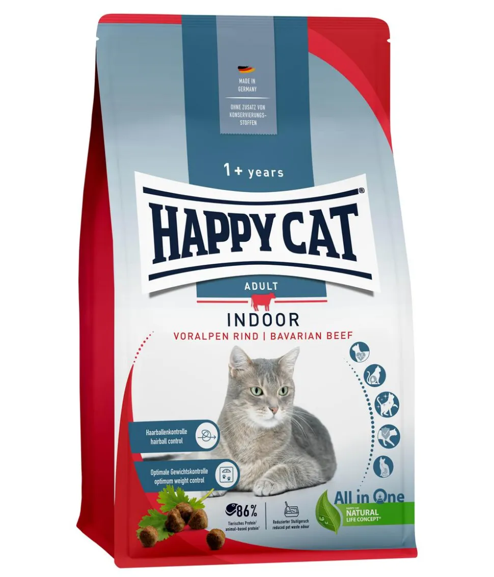 Happy Cat Trockenfutter für Katzen Indoor Adult