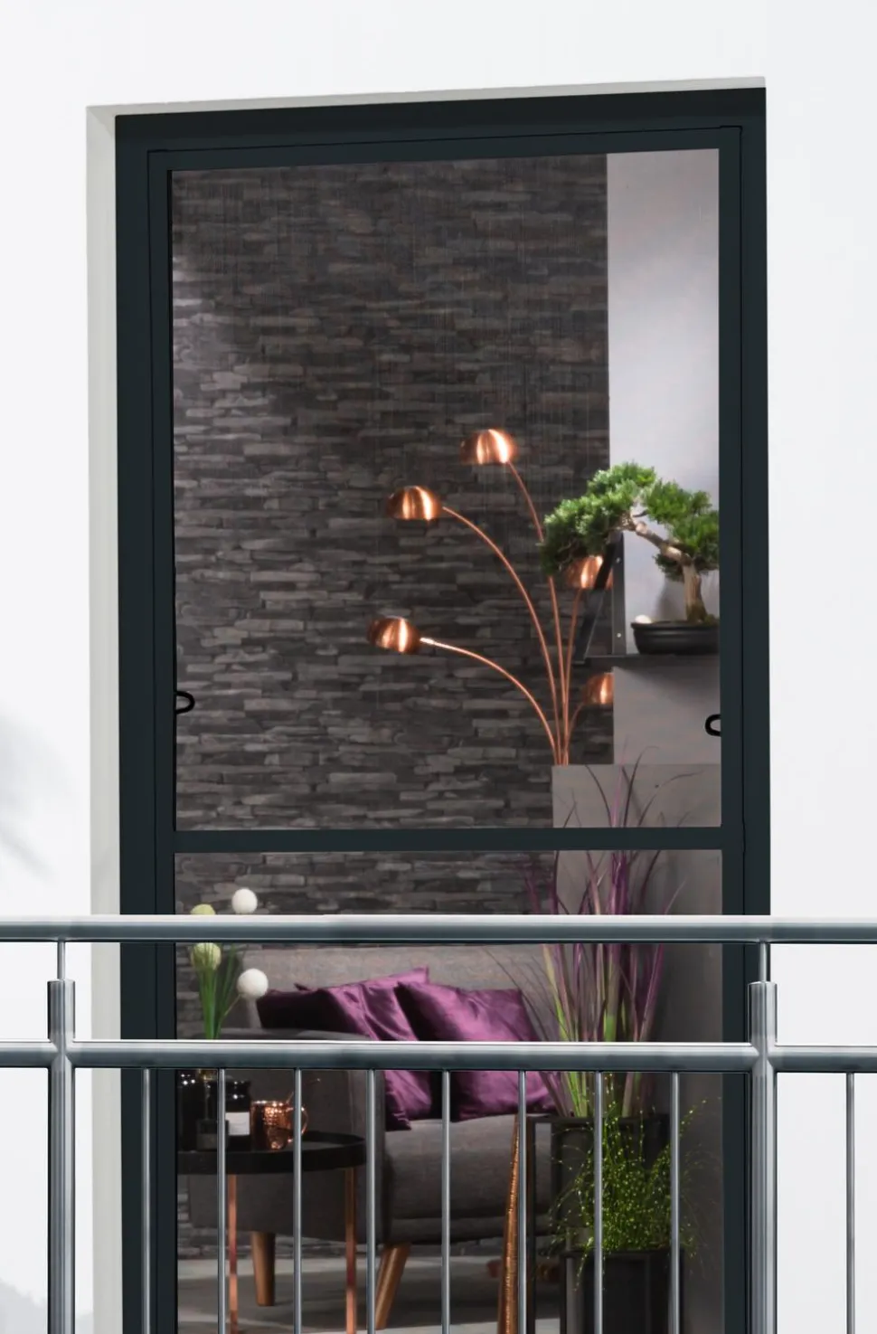 Hecht Fliegengitter Fensterbausatz Master Slim XL, ca. B130/H220 cm