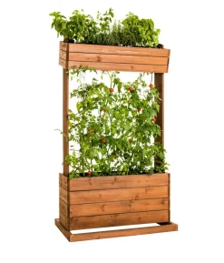 Hecht Holz-Hochbeet Cube 2, braun, ca. B82/H145/T50 cm