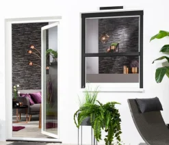 Hecht Insektenschutzrollo elektrisch, inkl. Solarpanel, ca. B110/H220 cm