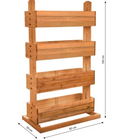Hecht Vertikales Holz-Hochbeet Cube 4, ca. B82/H145/T50 cm