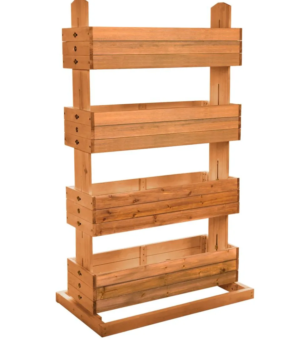 Hecht Vertikales Holz-Hochbeet Cube 4, ca. B82/H145/T50 cm