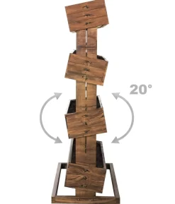 Hecht Vertikales Holz-Hochbeet Cube 4, ca. B82/H145/T50 cm