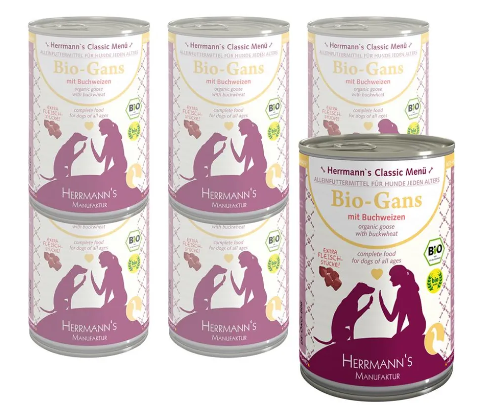 Herrmann's Nassfutter für Hunde Classic Menü Bio
