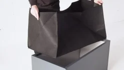 Herstera Filz-Pflanztasche, rechteckig, schwarz, ca. B80 cm