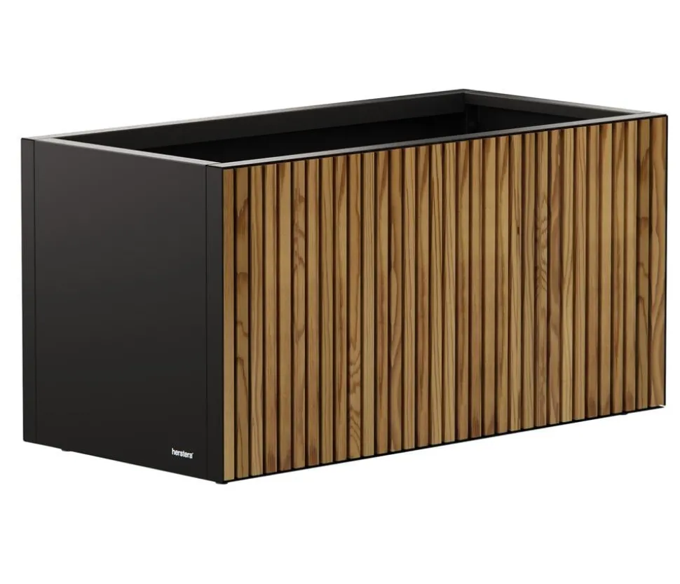 Herstera Metall-Pflanzkasten Deco Planter, rechteckig, schwarz/natur
