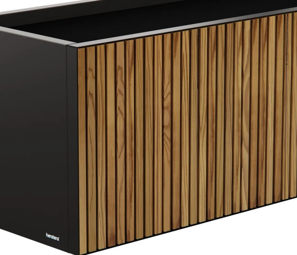 Herstera Metall-Pflanzkasten Deco Planter, rechteckig, schwarz/natur