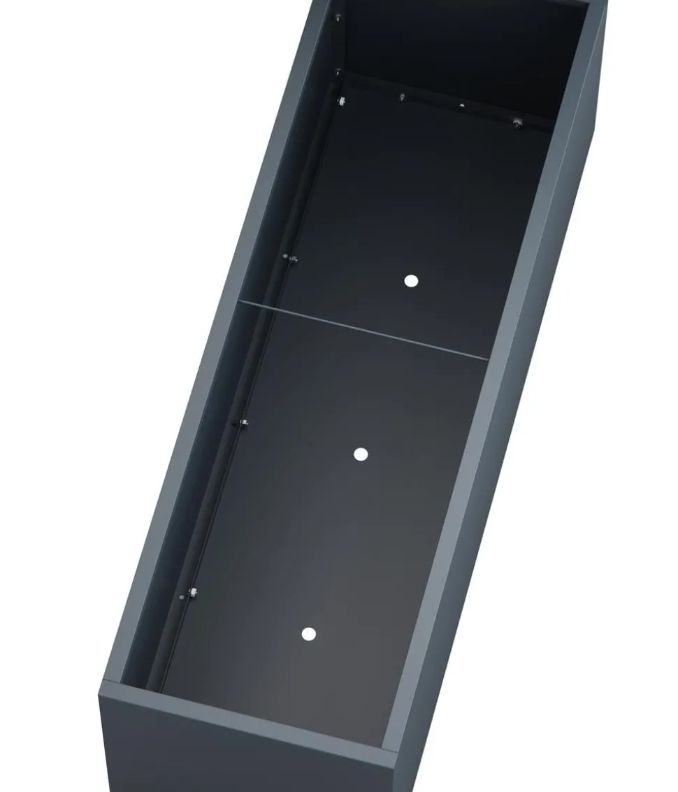 Herstera Metall-Pflanzkasten Cube mit Verbindungsstück, rechteckig, anthrazit