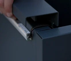 Herstera Metall-Pflanzkasten Cube Balcony LED, rechteckig, anthrazit