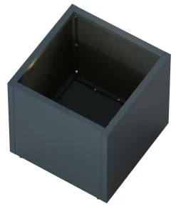 Herstera Metall-Pflanzkasten Cube Edge LED, rechteckig, anthrazit, ca. B150 cm