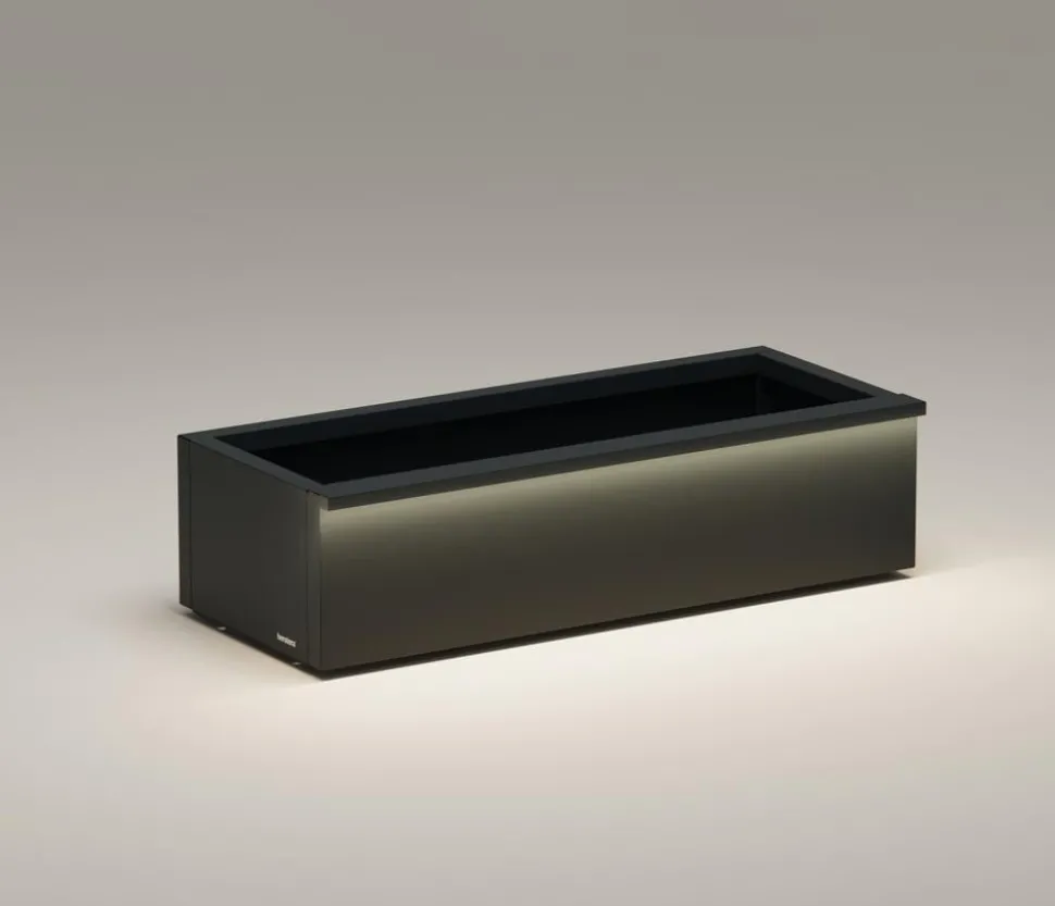 Herstera Metall-Pflanzkasten Cube Xic LED, rechteckig, anthrazit
