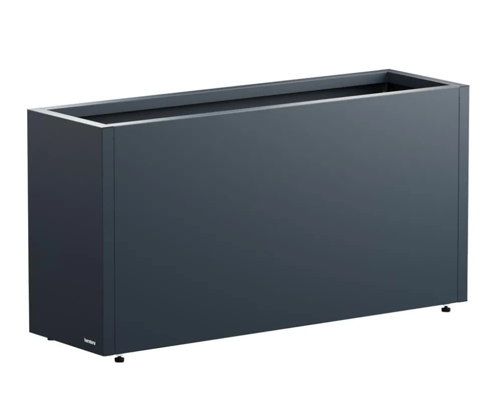 Herstera Metall-Pflanzkasten Cube LED, rechteckig, anthrazit