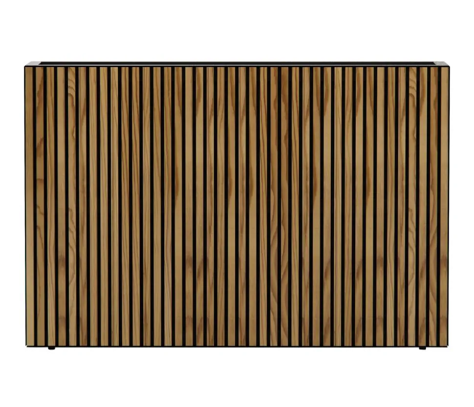 Herstera Metall-Raumtrenner Deco Planter, rechteckig, schwarz/natur