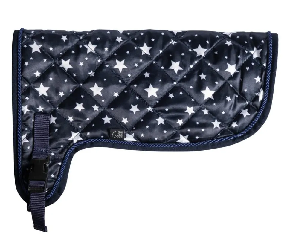 HKM KIDS Hobby Horsing Decke mit Print, navy mit Sternenmuster