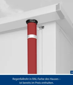 Hörmann Berry-Gerätehaus Classic-S Typ 2, ca. B258,8/H216/T247,7 cm
