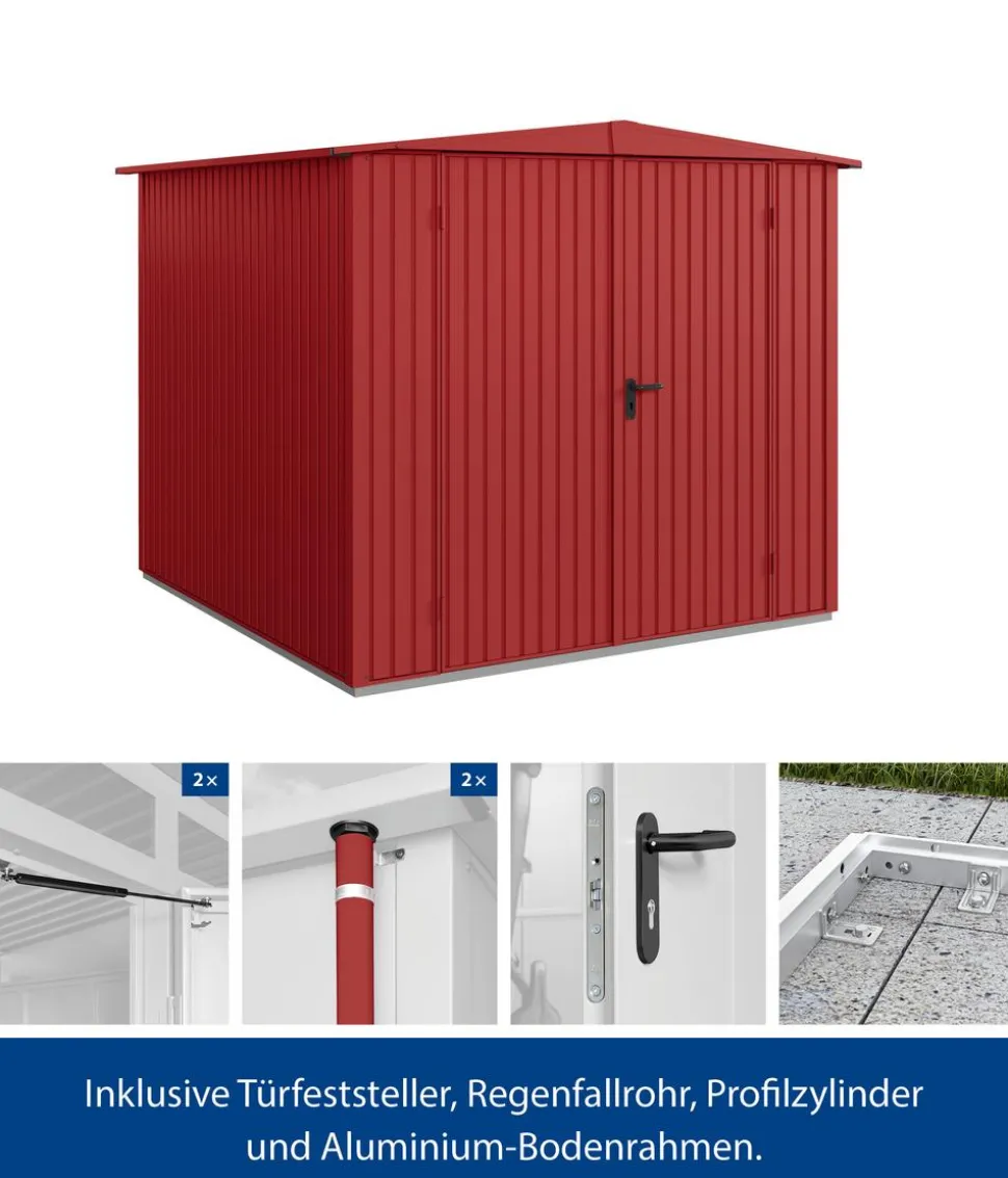 Hörmann Berry-Gerätehaus Classic-S Typ 2, ca. B258,8/H216/T247,7 cm