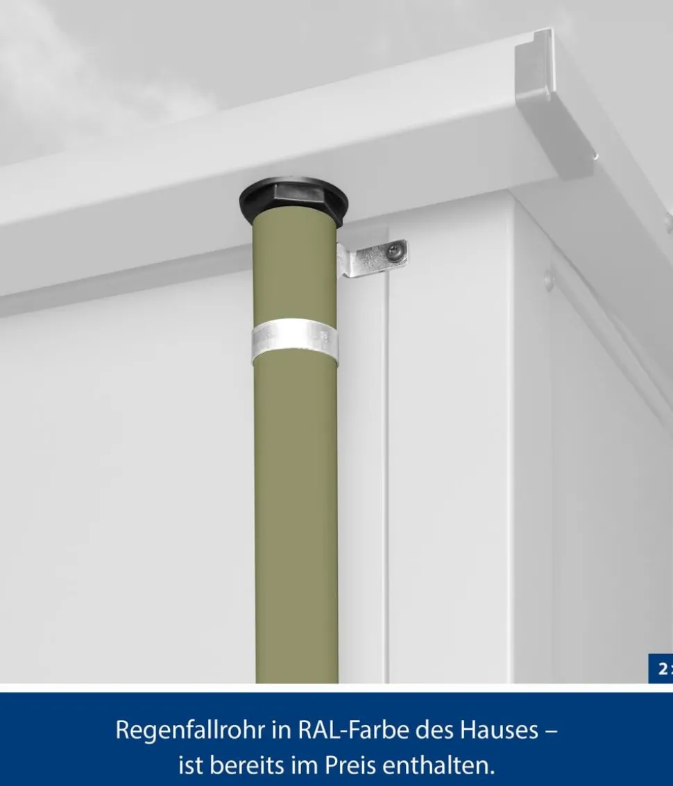 Hörmann Berry-Gerätehaus Classic-S Typ 2, ca. B258,8/H216/T247,7 cm