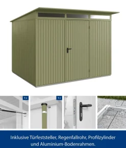 Hörmann Berry-Gerätehaus Classic-P Typ 3, ca. B312,7/H232,3/T283,4 cm