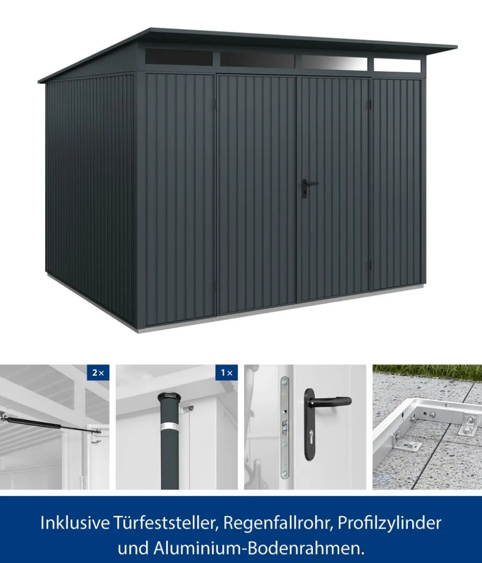 Hörmann Berry-Gerätehaus Classic-P Typ 3, ca. B312,7/H232,3/T283,4 cm