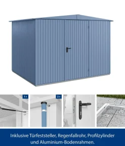 Hörmann Berry-Gerätehaus Classic-S Typ 3, ca. B323,6/H219,4/T247,7 cm