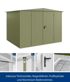 Hörmann Berry-Gerätehaus Classic-S Typ 3, ca. B323,6/H219,4/T247,7 cm