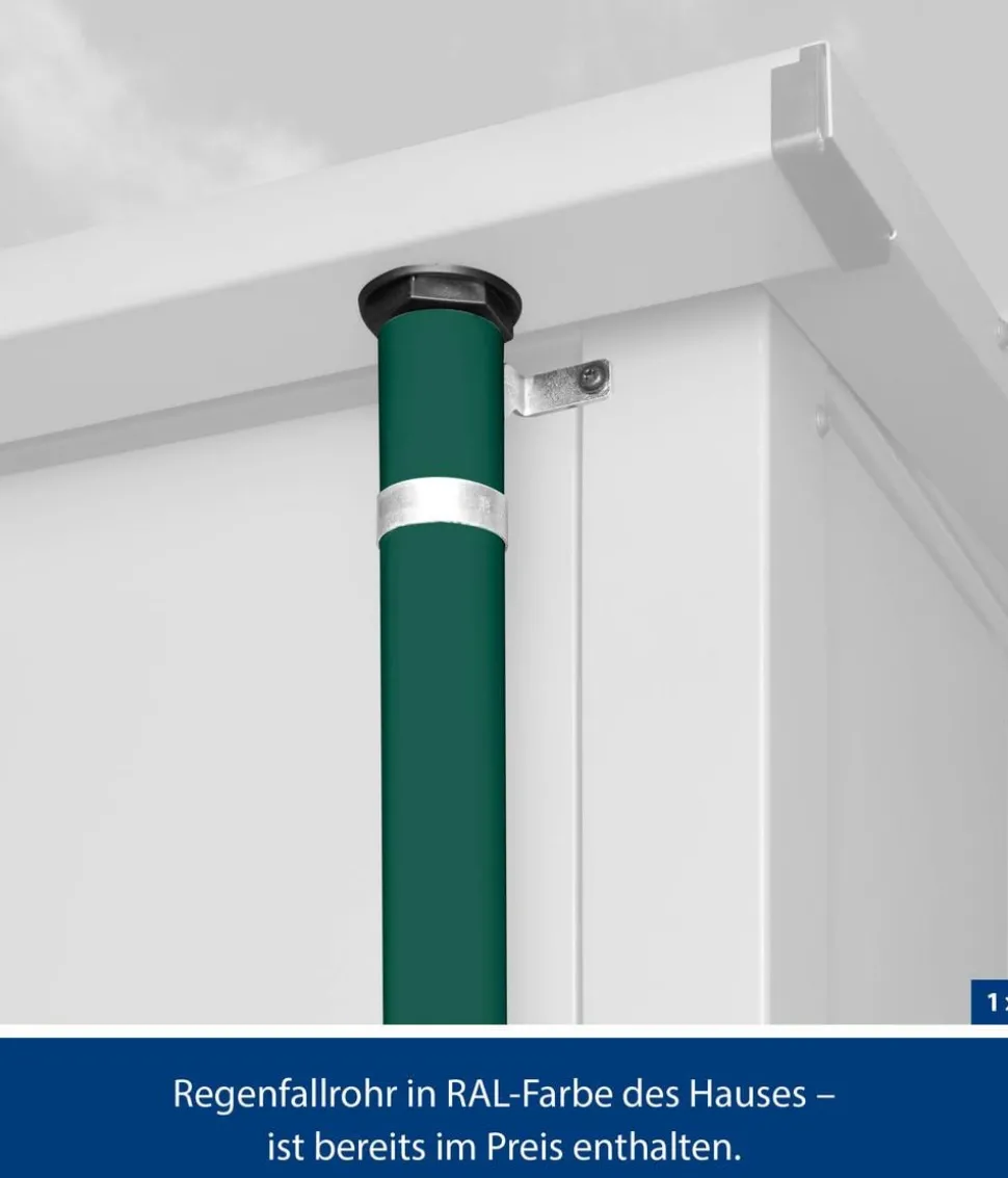 Hörmann Berry-Gerätehaus Classic-P Typ 2, ca. B247,9/H232,3/T283,4 cm