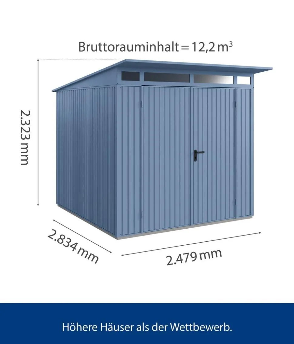 Hörmann Berry-Gerätehaus Classic-P Typ 2, ca. B247,9/H232,3/T283,4 cm