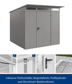 Hörmann Berry-Gerätehaus Classic-P Typ 2, ca. B247,9/H232,3/T283,4 cm