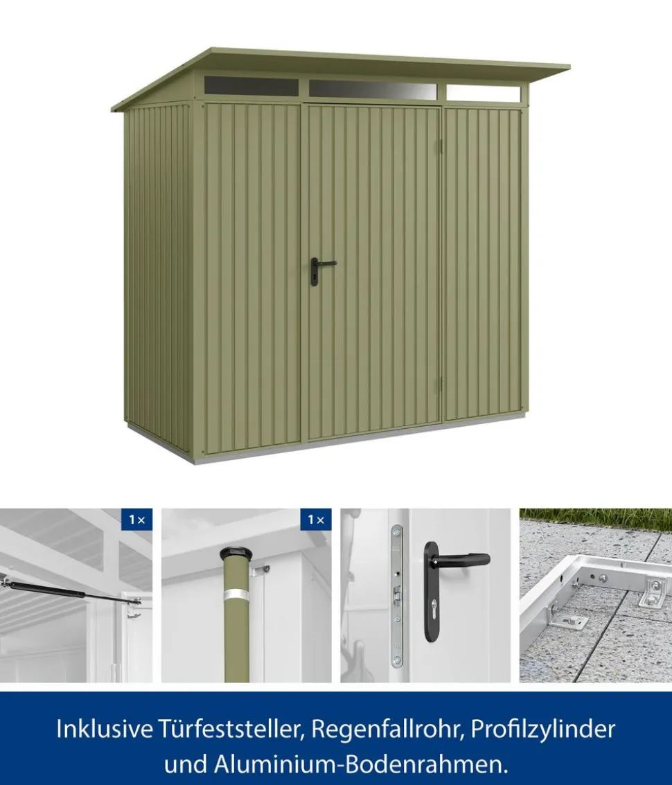 Hörmann Berry-Gerätehaus Classic-P Typ 1, ca. B247,9/H228,6/T153 cm
