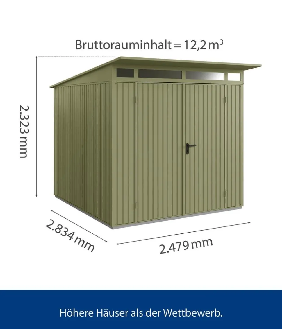 Hörmann Berry-Gerätehaus Classic-P Typ 2, ca. B247,9/H232,3/T283,4 cm