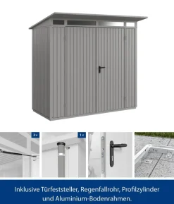 Hörmann Berry-Gerätehaus Classic-P Typ 1, ca. B247,9/H228,6/T153 cm