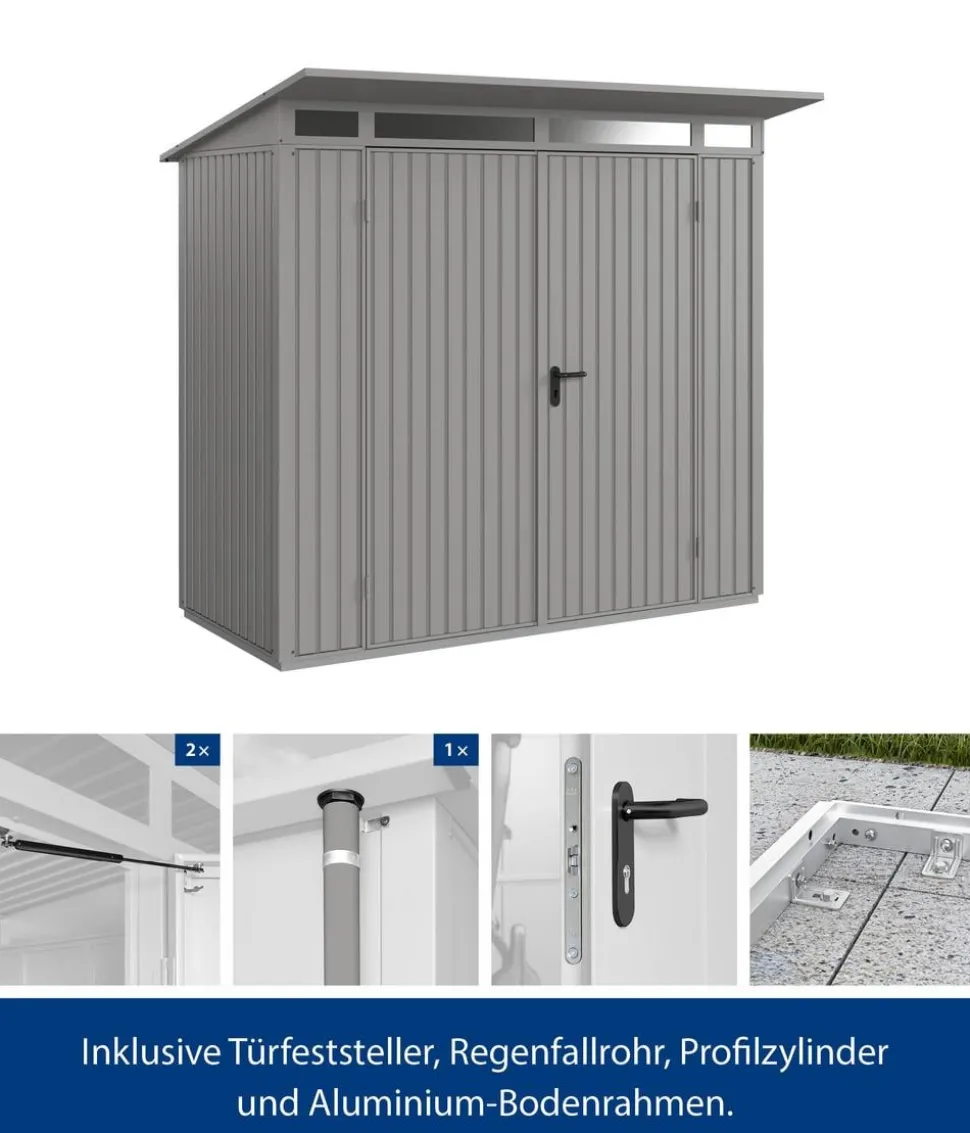 Hörmann Berry-Gerätehaus Classic-P Typ 1, ca. B247,9/H228,6/T153 cm