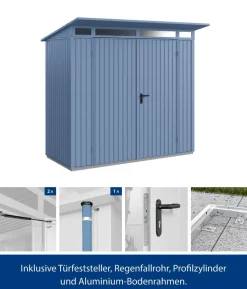 Hörmann Berry-Gerätehaus Classic-P Typ 1, ca. B247,9/H228,6/T153 cm