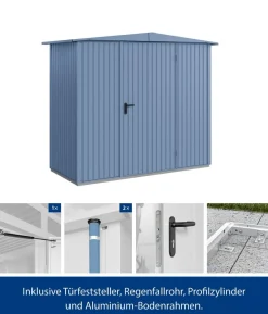 Hörmann Berry-Gerätehaus Classic-S Typ 1, ca. B258,8/H216/T121,3 cm