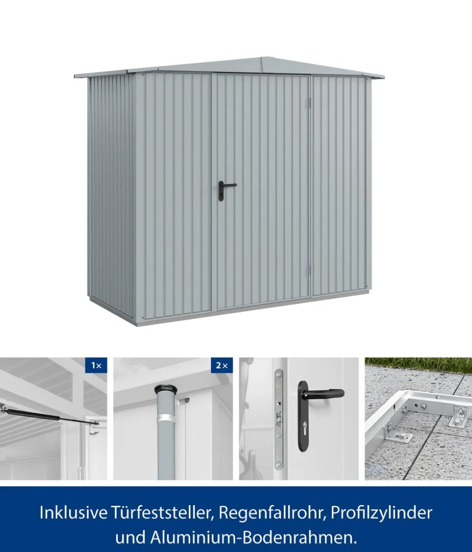Hörmann Berry-Gerätehaus Classic-S Typ 1, ca. B258,8/H216/T121,3 cm