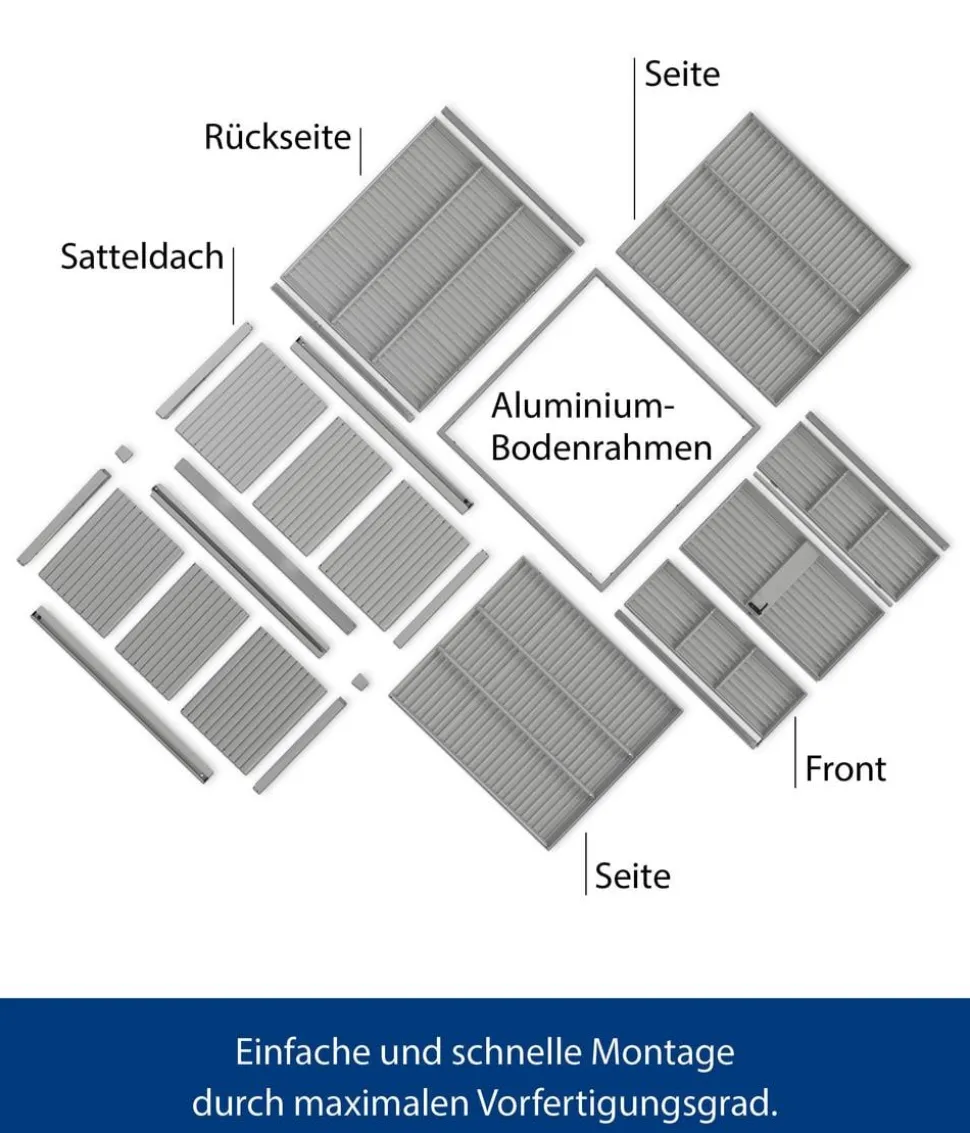 Hörmann Berry-Gerätehaus Classic-S Typ 1, ca. B258,8/H216/T121,3 cm