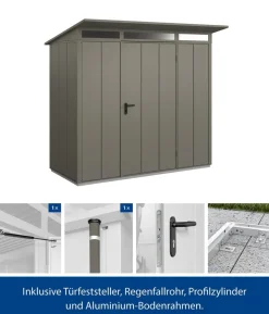 Hörmann Berry-Gerätehaus Modern-P Typ 1, ca. B247,9/H228,6/T153 cm