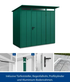 Hörmann Berry-Gerätehaus Modern-P Typ 1, ca. B247,9/H228,6/T153 cm