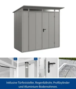 Hörmann Berry-Gerätehaus Modern-P Typ 1, ca. B247,9/H228,6/T153 cm